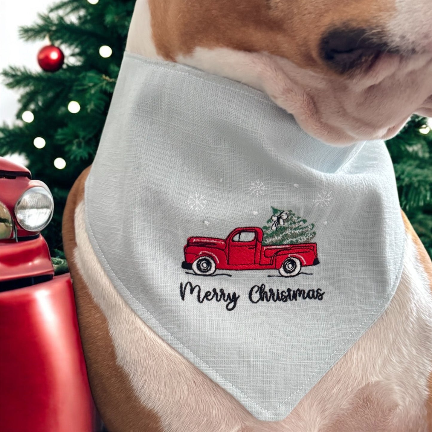 Holiday Embroidered Dog Bandana