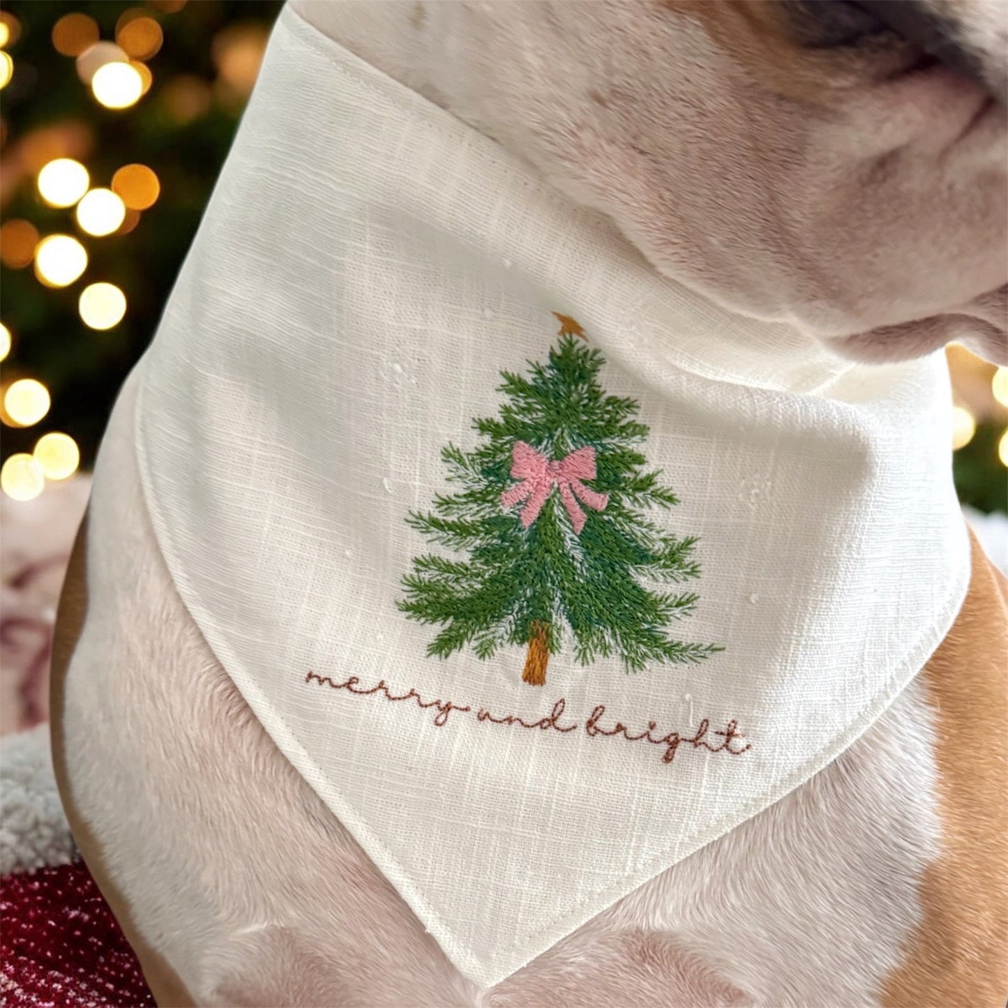 Holiday Embroidered Dog Bandana