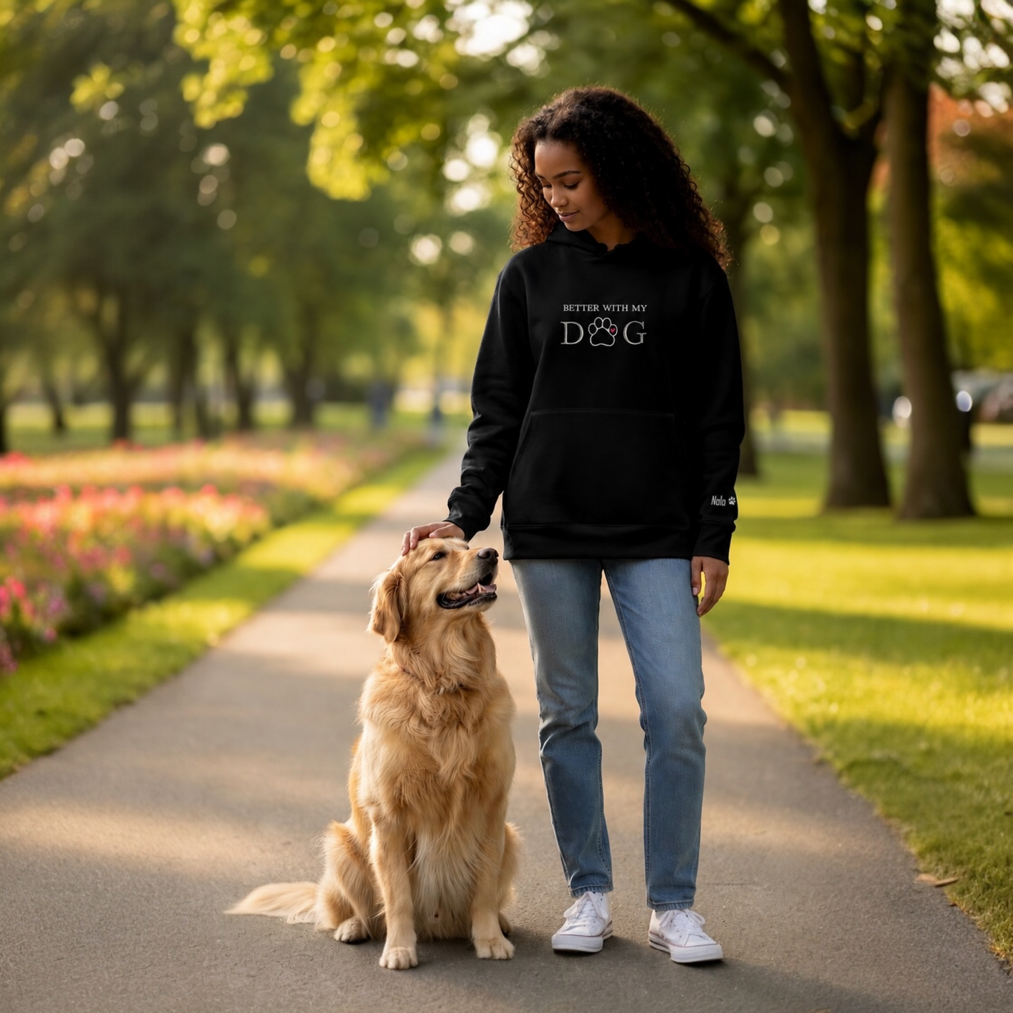 BETTER WITH MY DOG  Premium Unisex Hoodie